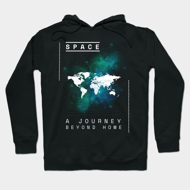 space, a journey beyond home Hoodie by 23 century